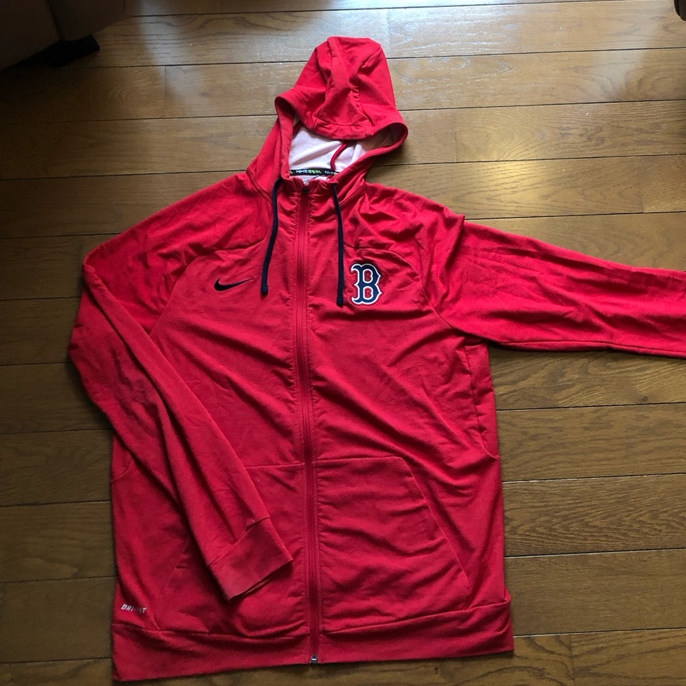 Nike dri-fit Boston Red Sox zip-up hoodie: large
